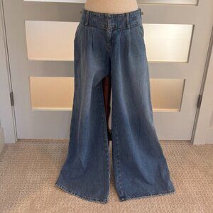 Alice and Olivia Eric Low Rise Wide Leg Flare Jeans